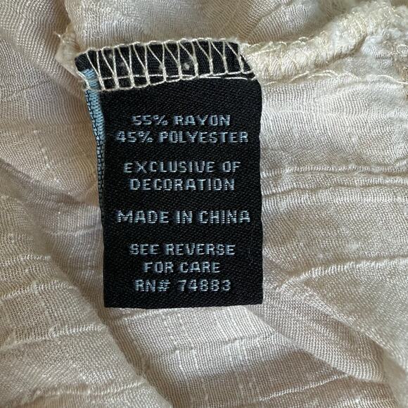 Cynthia Rowley Cream Sleeveless Top Womens Medium Lace Romantic Flirty Coquette - Picture 10 of 14